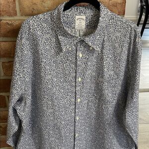 Brooks Brothers Blue and White Floral Shirt